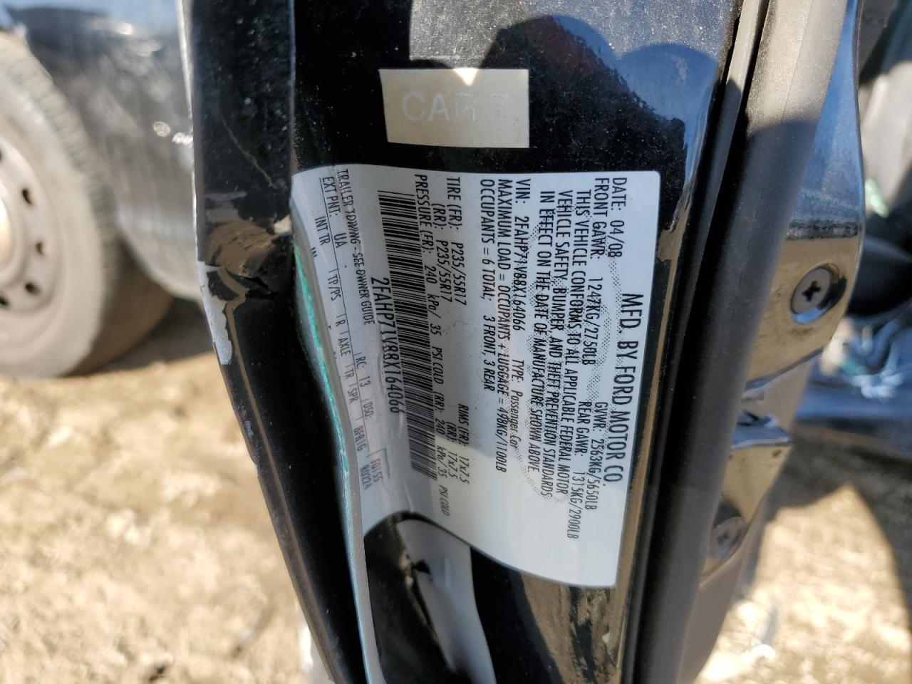2008 Ford Crown Victoria VIN 2FAHP71V88X164066 Copart auction photo, side / undercarriage damage thumbnail 14