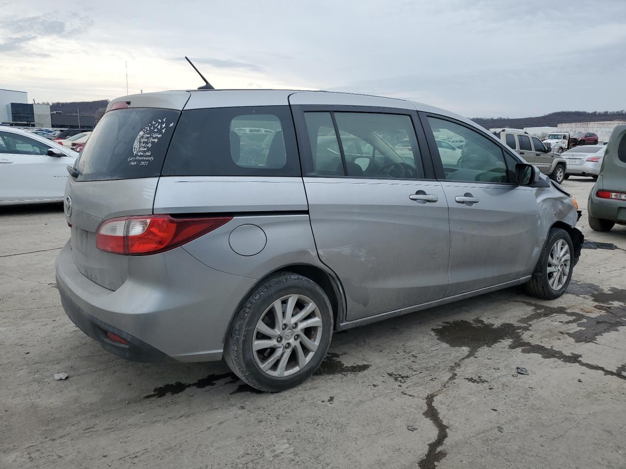 2012 Mazda 5 VIN JM1CW2BLXC0126580 Copart auction photo, front end / side damage thumbnail 3
