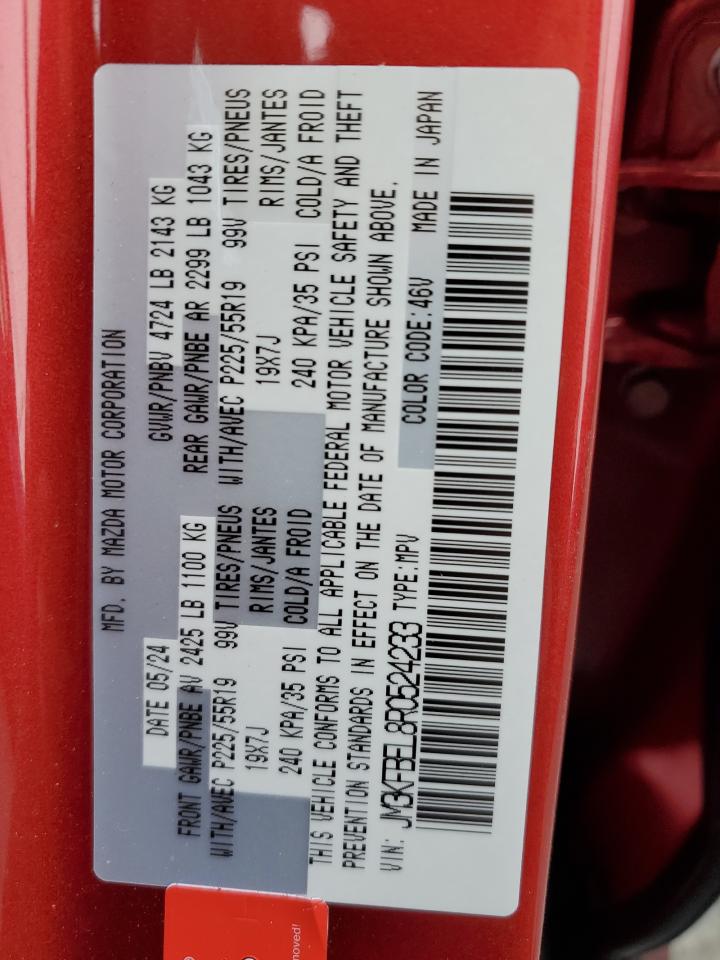 2024 Mazda CX-5 VIN JM3KFBEL8R0524233 Copart auction photo, front end / minor dent/scratches damage thumbnail 13
