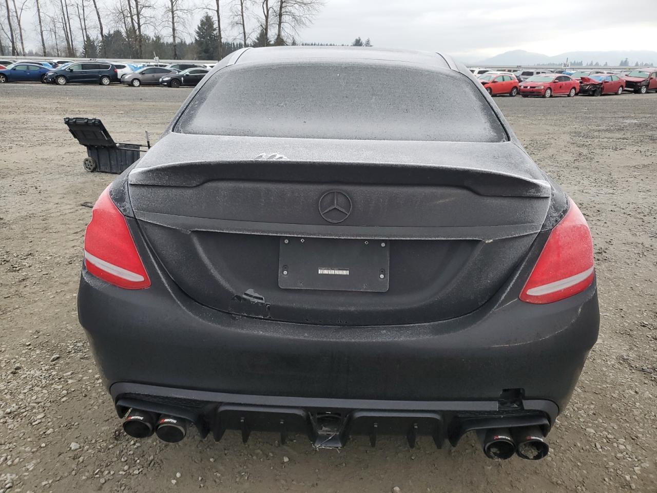 2016 Mercedes-Benz C-klasse VIN 55SWF6EB7GU174891 Copart auction photo, rear end / undercarriage damage thumbnail 6