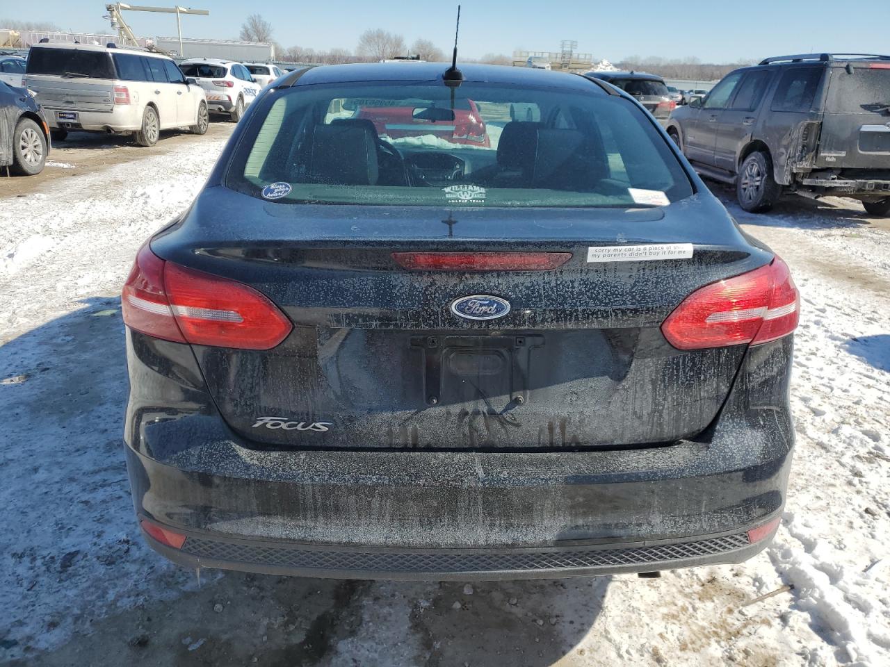 2017 Ford Focus VIN 1FADP3E22HL214268 Copart auction photo, vandalism damage thumbnail 6