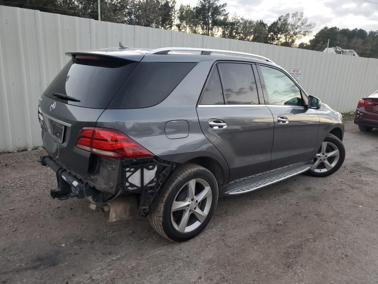 2017 Mercedes-Benz GLE VIN 4JGDA5JB7HA842251 Copart auction photo, rear end damage thumbnail 3