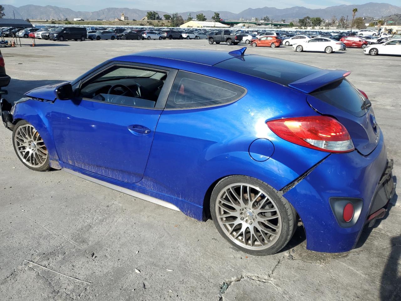 2014 Hyundai Veloster VIN KMHTC6AE0EU201684 Copart auction photo, front end / rear end damage thumbnail 2