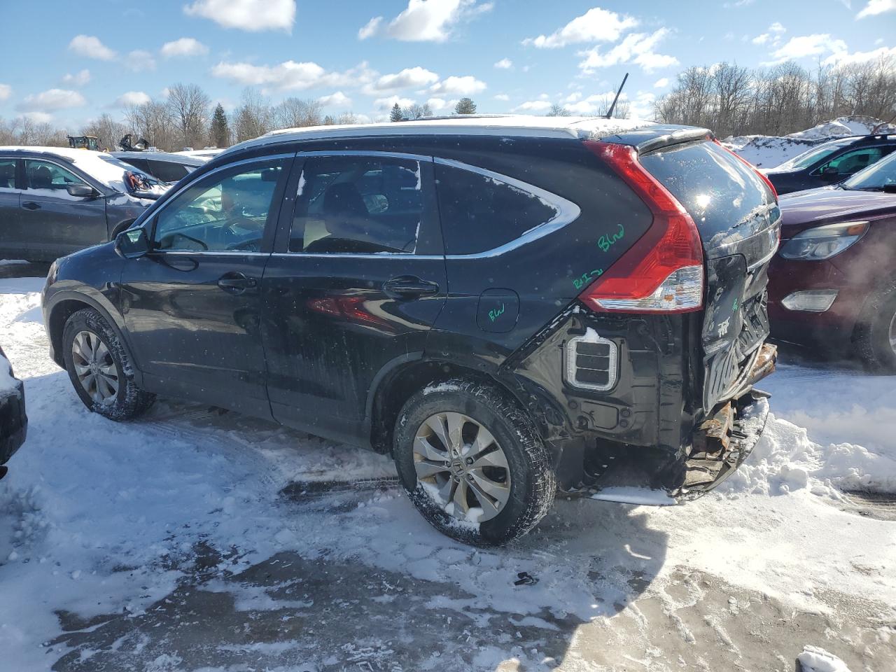 2014 Honda CR-V VIN 2HKRM4H70EH664409 Copart auction photo, rear end / minor dent/scratches damage thumbnail 2