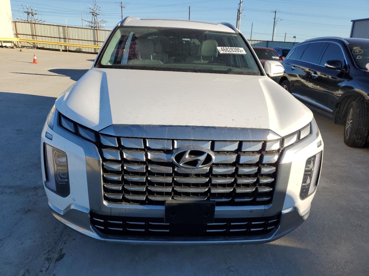 2024 Hyundai Palisade VIN KM8R74GE7RU689189 Copart auction photo, side / rejected repair damage thumbnail 5