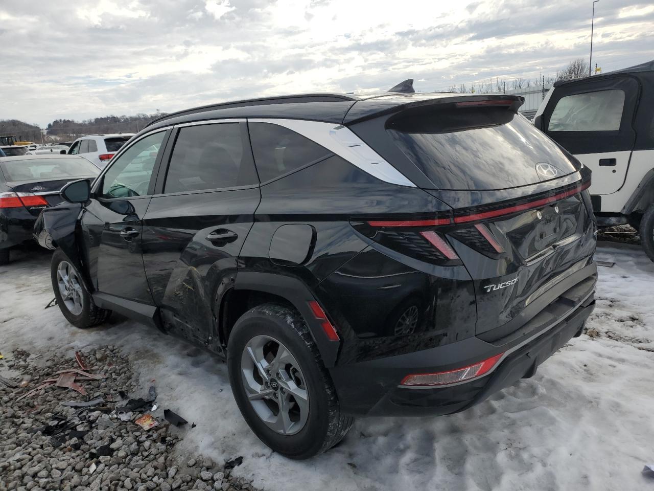 2022 Hyundai Tucson VIN 5NMJBCAE4NH027929 Copart auction photo, front end / all over damage thumbnail 2