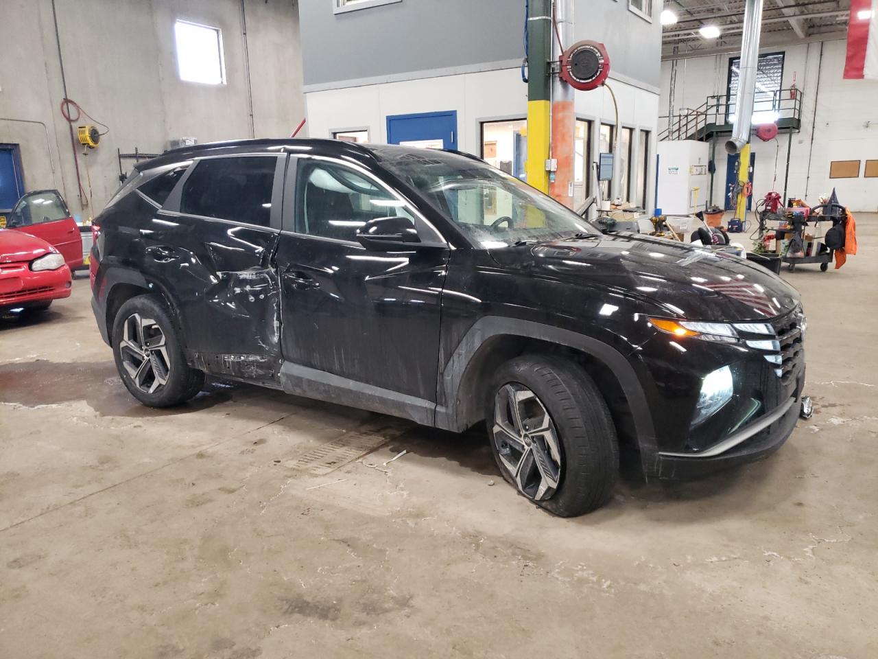 2022 Hyundai Tucson VIN KM8JFCA11NU026436 Copart auction photo, front end / side damage thumbnail 4