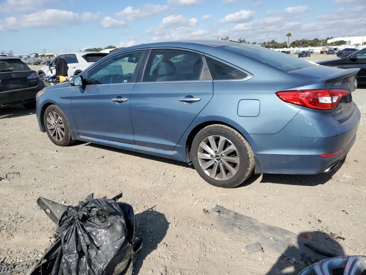2015 Hyundai Sonata VIN 5NPE34AFXFH127602 Copart auction photo, front end damage thumbnail 2