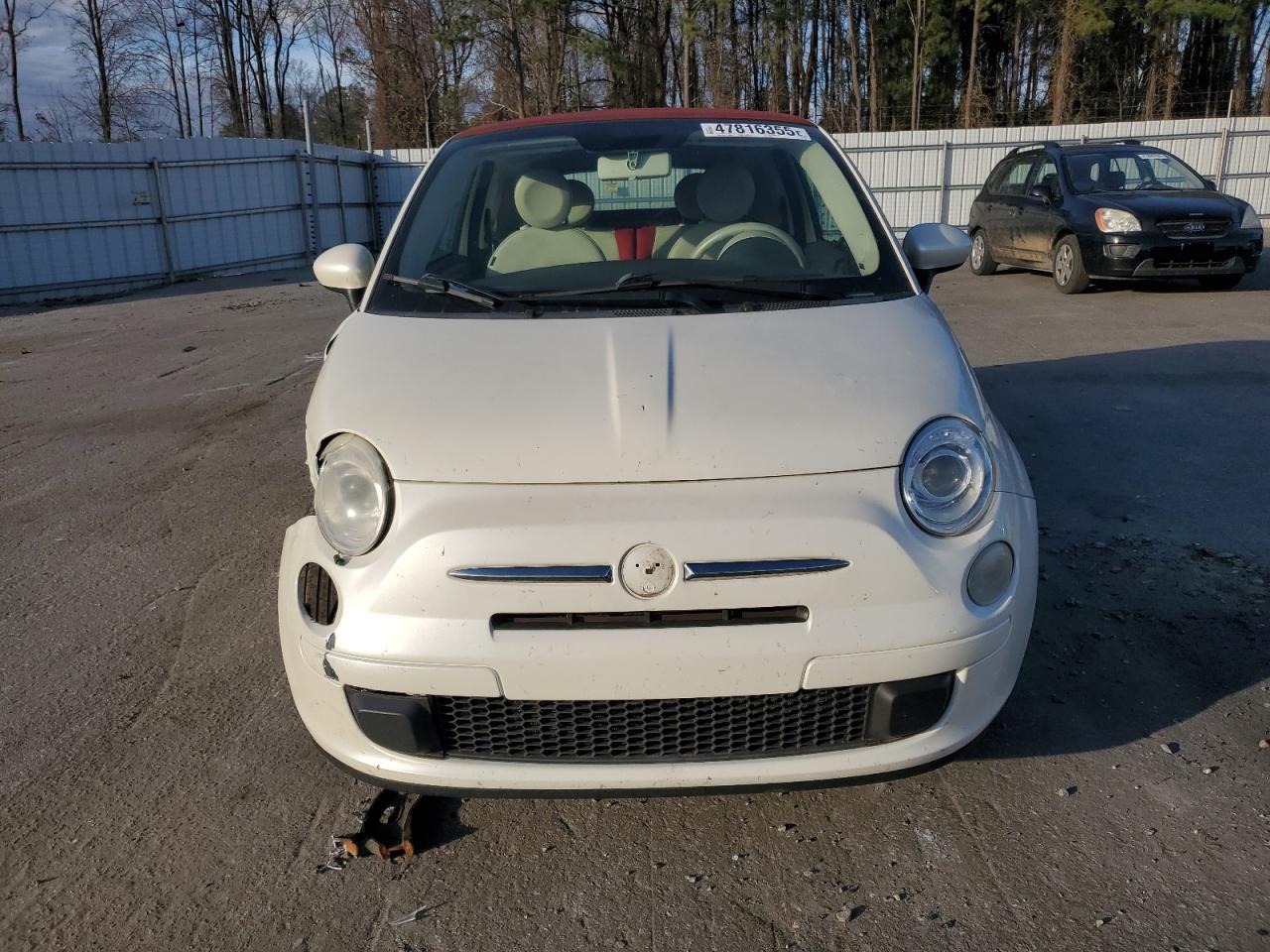 2012 Fiat 500 VIN 3C3CFFDR1CT119436 Copart auction photo, front end / side damage thumbnail 5