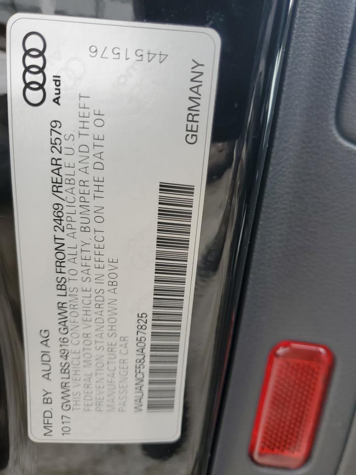 2018 Audi A5 VIN WAUANCF58JA057825 Copart auction photo, rear end / all over damage thumbnail 13