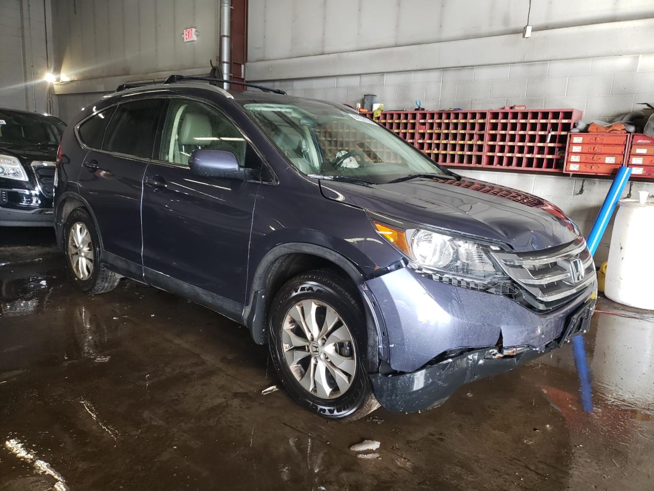 2012 Honda CR-V VIN JHLRM4H71CC017996 Copart auction photo, undercarriage / front end damage thumbnail 4