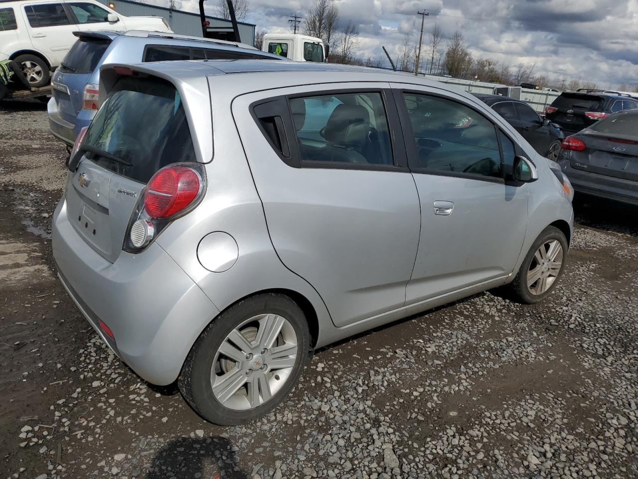 2015 Chevrolet Spark VIN KL8CD6S96FC793157 Copart auction photo, side / front end damage thumbnail 3