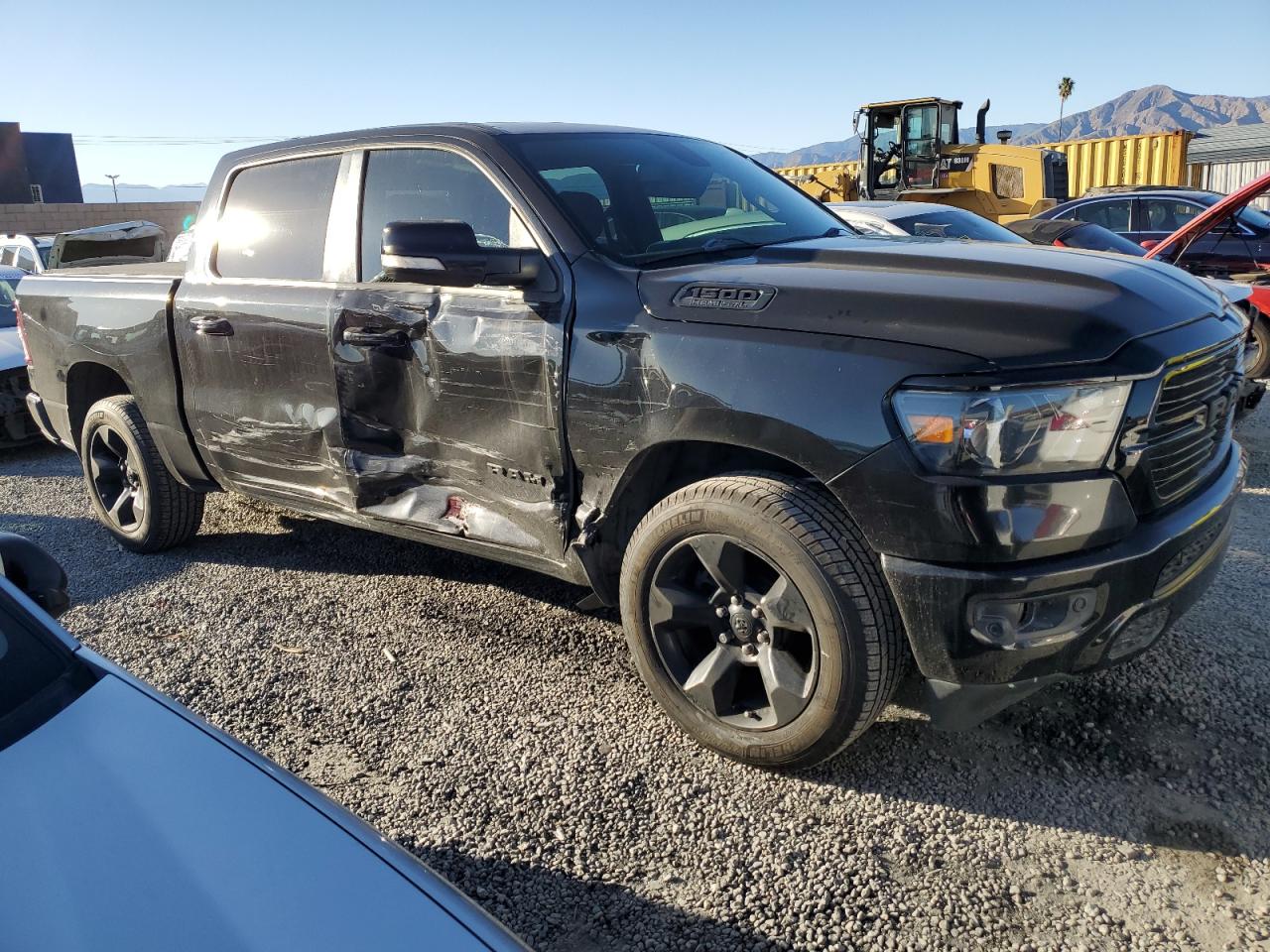 2019 RAM 1500 VIN 1C6RREFT9KN740493 Copart auction photo, side / front end damage thumbnail 4