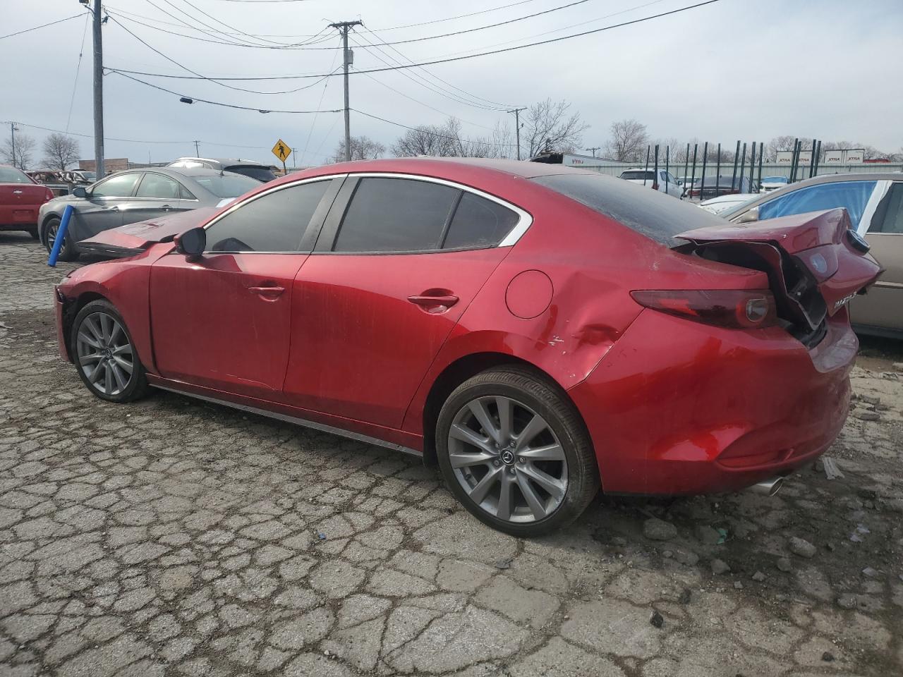 2023 Mazda 3 VIN 3MZBPACM9PM366696 Copart auction photo, front end / side damage thumbnail 2