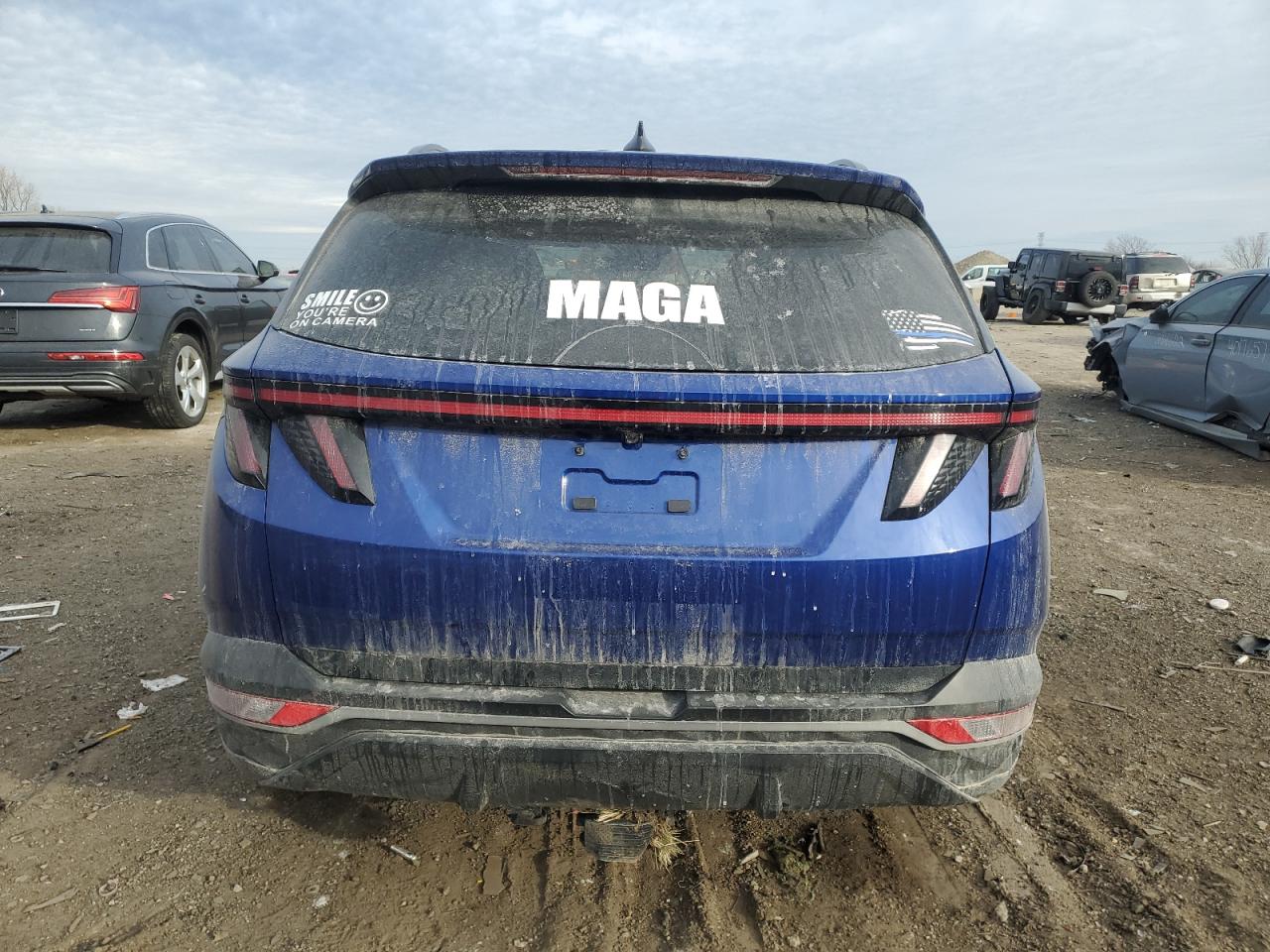 2022 Hyundai Tucson VIN 5NMJB3AE3NH085059 Copart auction photo, front end / side damage thumbnail 6