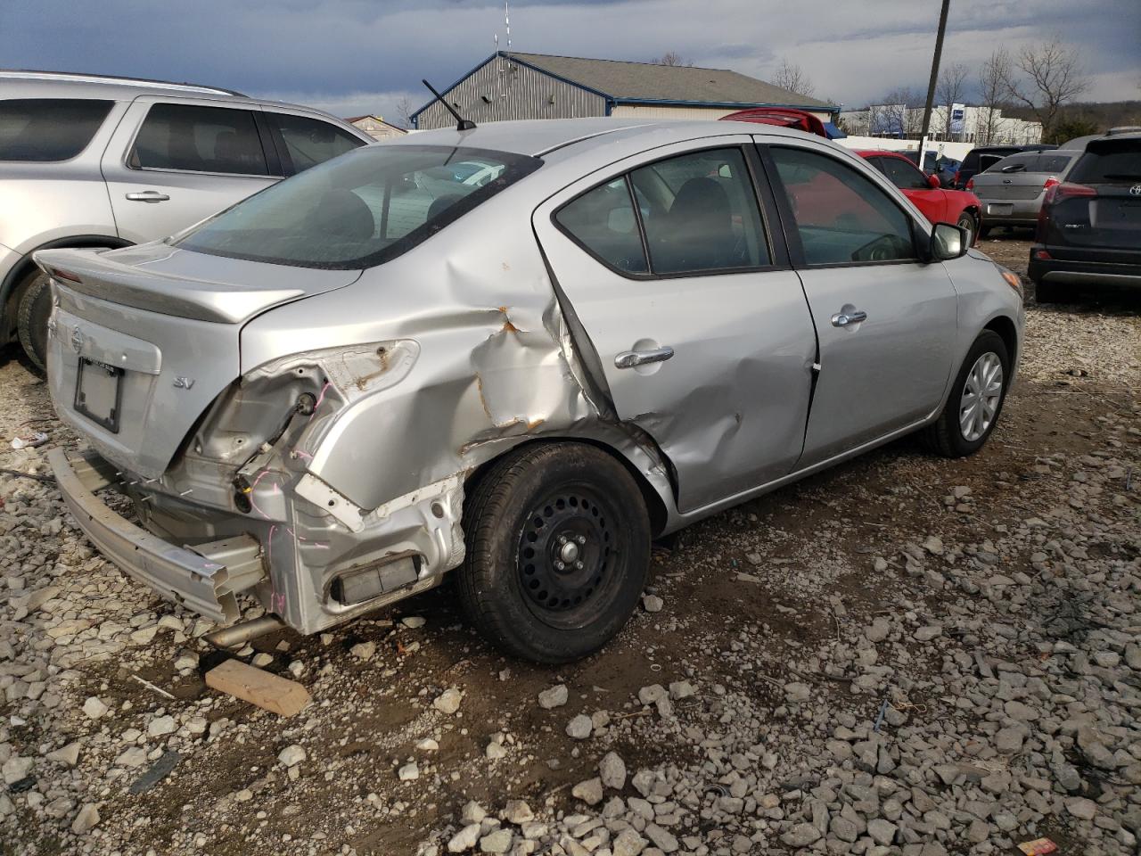 2019 Nissan Versa VIN 3N1CN7AP4KL843534 Copart auction photo, side / rear end damage thumbnail 3