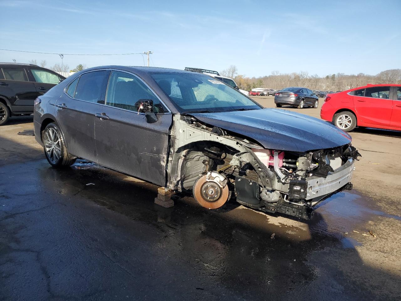 2023 Toyota Camry VIN 4T1F31AKXPU607593 Copart auction photo, front end / side damage thumbnail 4