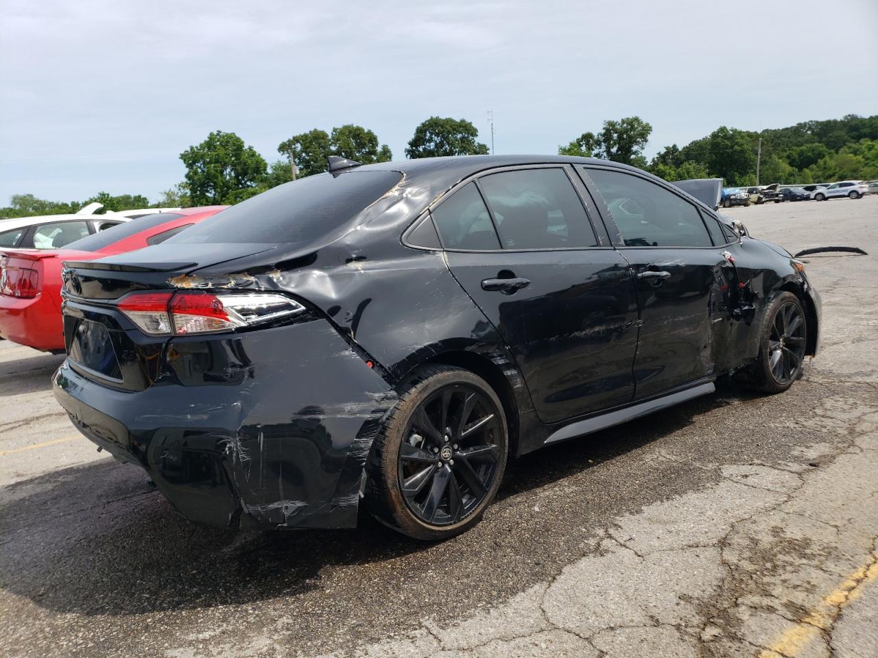 2021 Toyota Corolla VIN 5YFS4MCE2MP096320 Copart auction photo, all over damage thumbnail 3