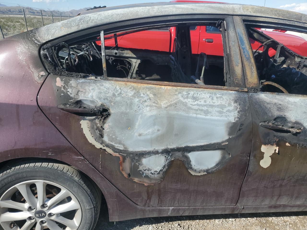 2017 KIA Forte VIN 3KPFL4A77HE144944 Copart auction photo, burn damage thumbnail 10