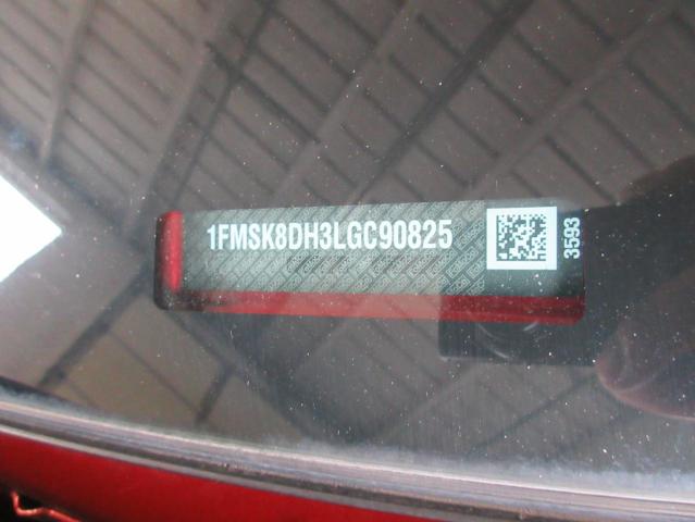 2020 Ford Explorer VIN 1FMSK8DH3LGC90825 Copart auction photo, all over damage thumbnail 10