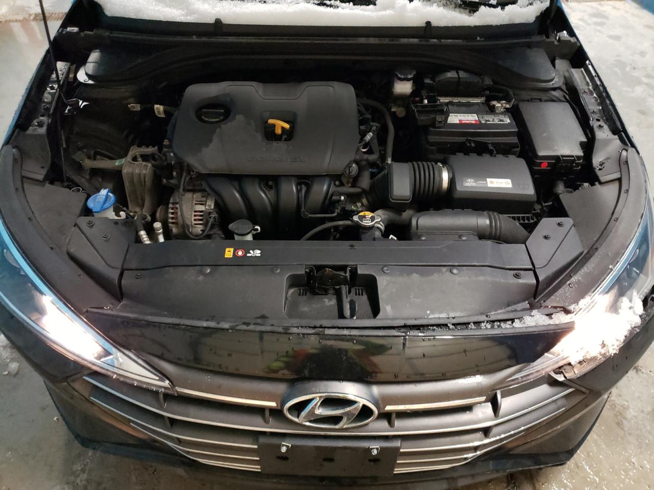 2019 Hyundai Elantra VIN 5NPD74LFXKH398201 Copart auction photo, front end / vandalism damage thumbnail 11