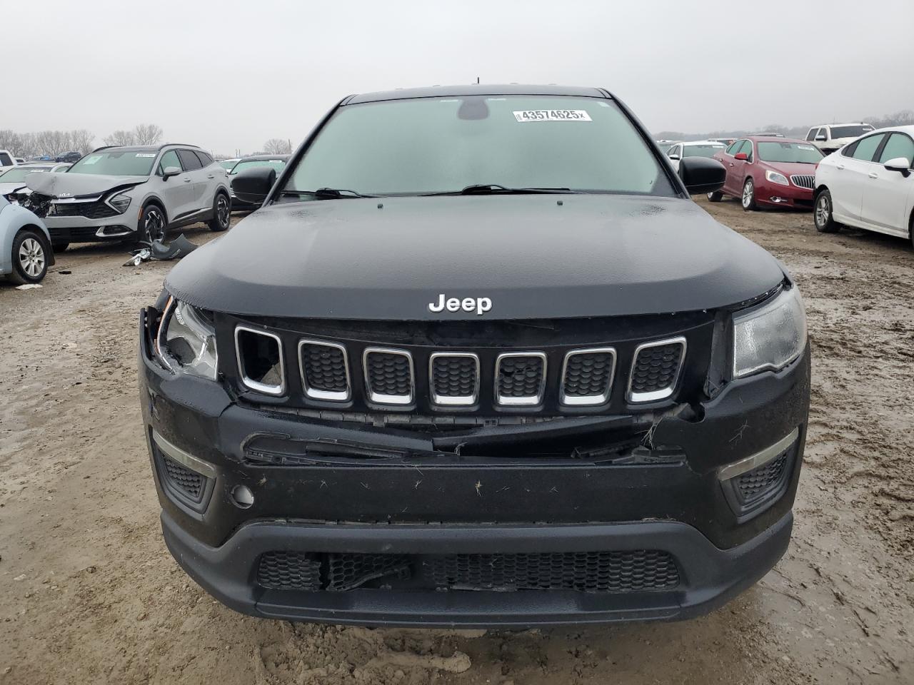 2020 Jeep Compass VIN 3C4NJCAB5LT224991 Copart auction photo, undercarriage / front end damage thumbnail 5
