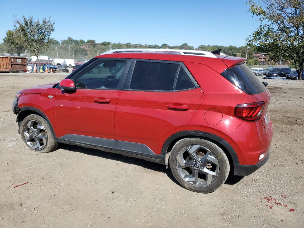 2022 Hyundai Venue VIN KMHRC8A3XNU186910 Copart auction photo, front end / side damage thumbnail 2