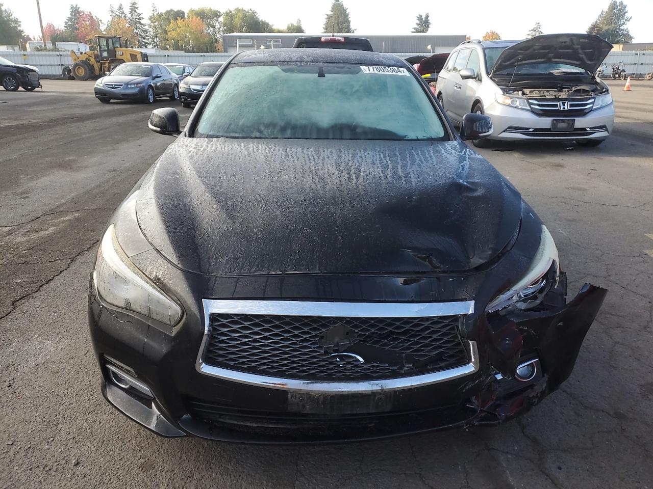 2014 Infiniti Q50 VIN JN1BV7AR6EM703315 Copart auction photo, front end damage thumbnail 5