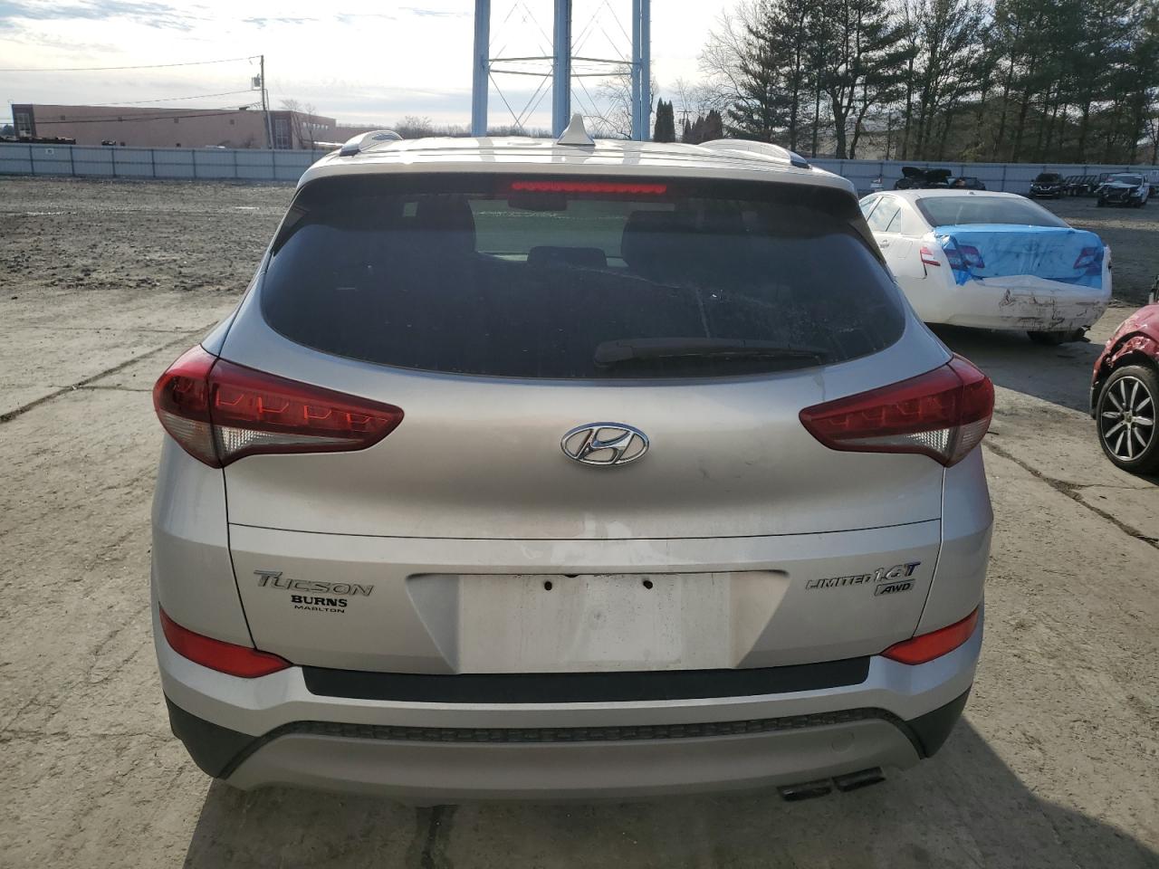 2018 Hyundai Tucson VIN KM8J3CA28JU812357 Copart auction photo, front end / side damage thumbnail 6