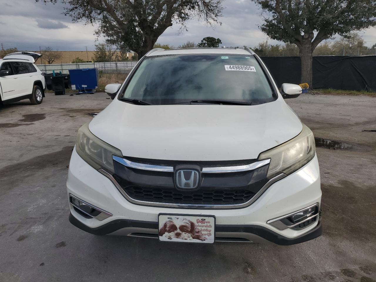 2015 Honda CR-V VIN 5J6RM4H9XFL000577 Copart auction photo, front end / side damage thumbnail 5