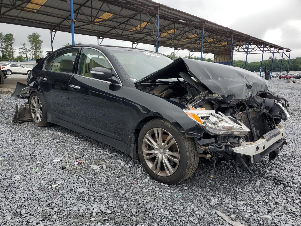 2013 Hyundai Genesis VIN KMHGC4DD6DU240514 Copart auction photo, rear end / front end damage thumbnail 4