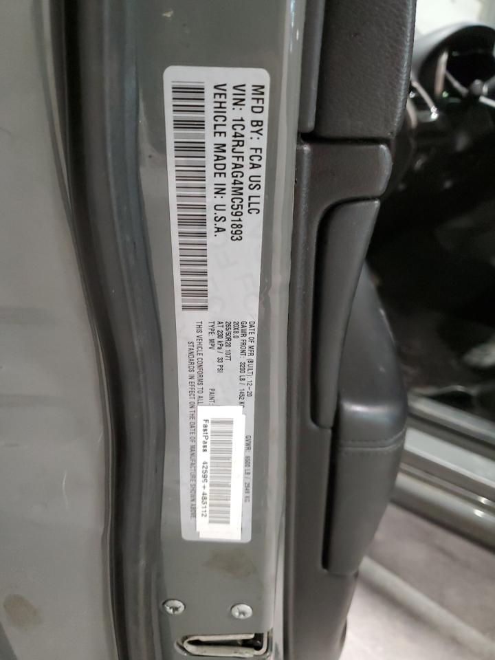 2021 Jeep Grand Cherokee VIN 1C4RJFAG4MC591893 Copart auction photo, all over damage thumbnail 15