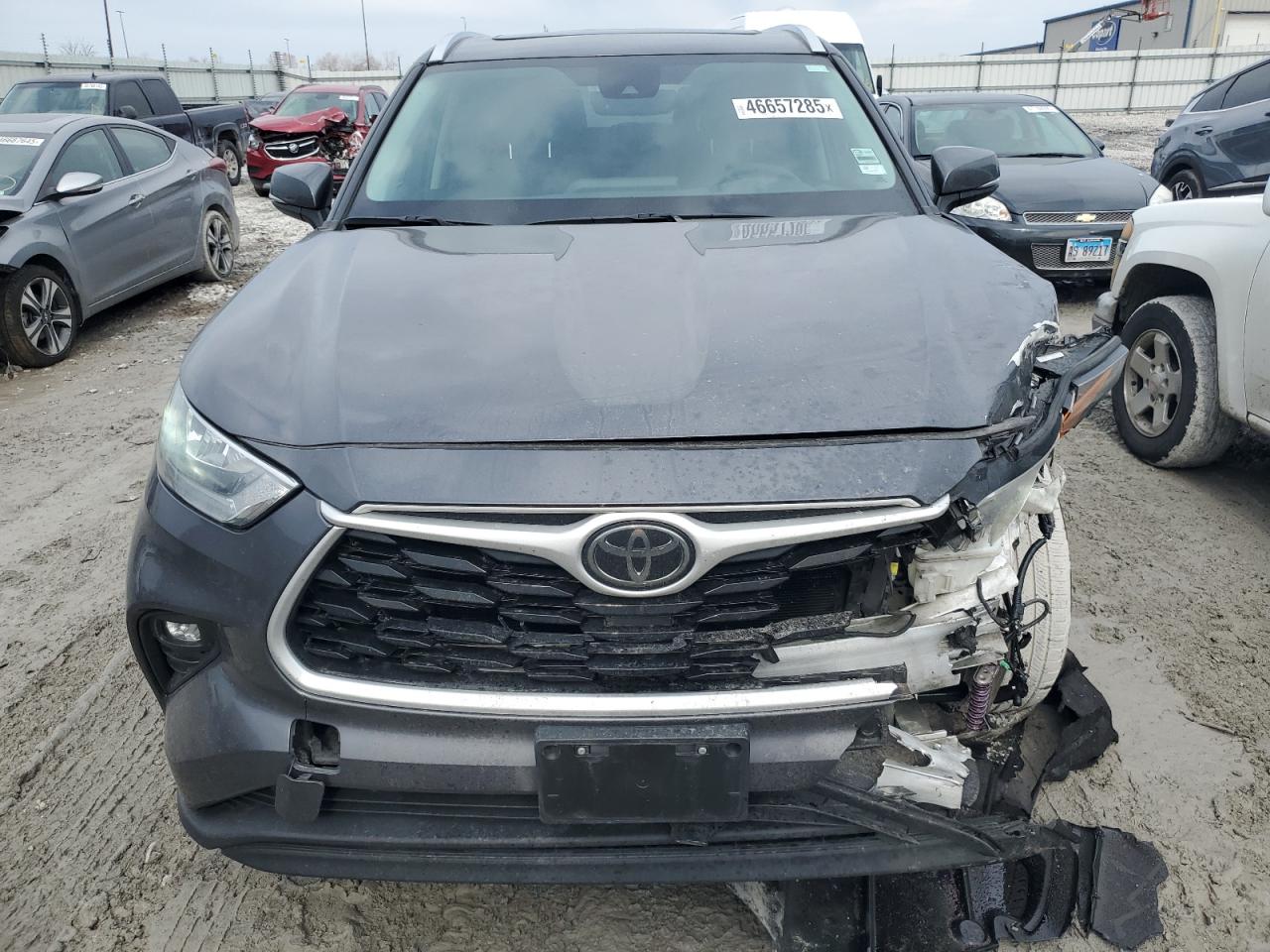 2020 Toyota Highlander VIN 5TDGZRBH6LS040774 Copart auction photo, front end damage thumbnail 5