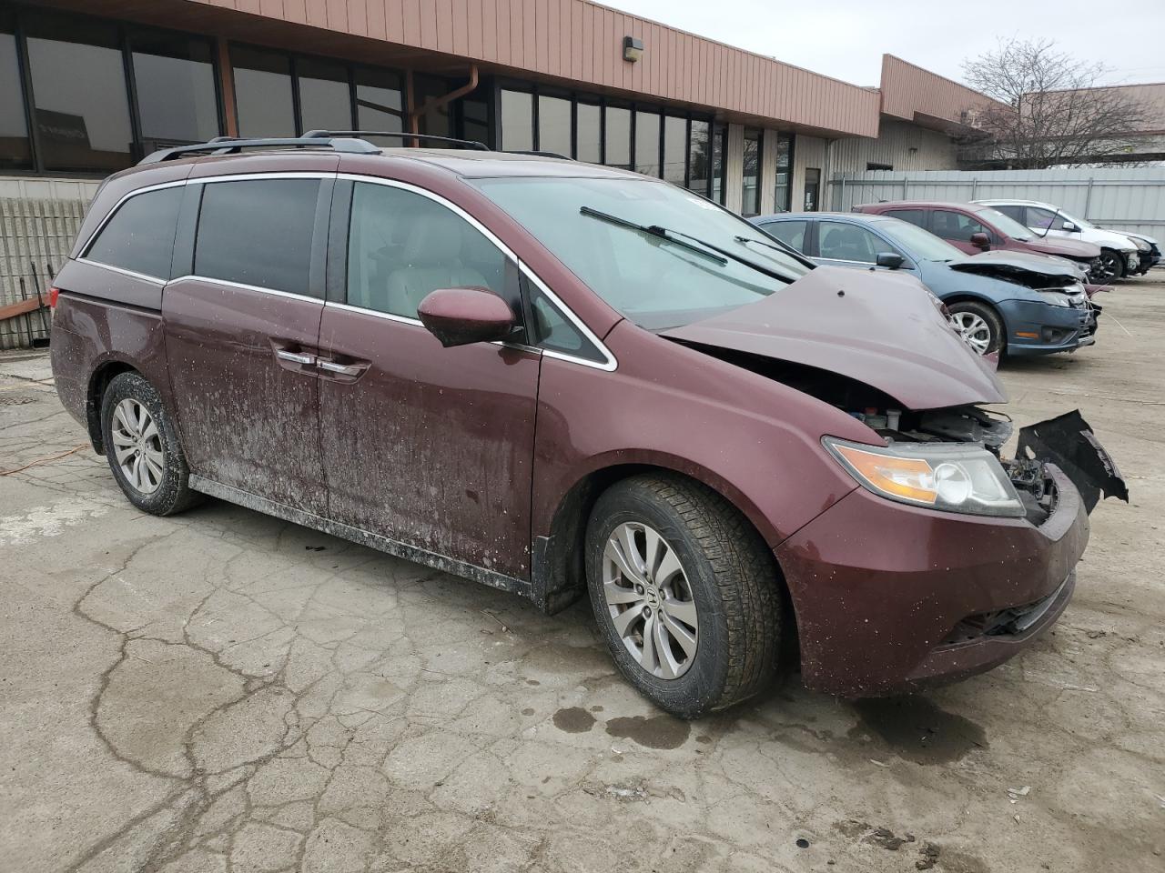 2016 Honda Odyssey VIN 5FNRL5H65GB073221 Copart auction photo, front end damage thumbnail 4
