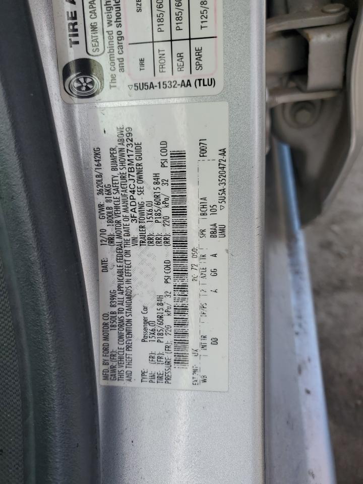 2011 Ford Fiesta VIN 3FADP4CJ7BM173299 Copart auction photo, front end damage thumbnail 12