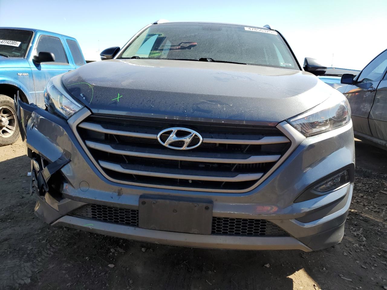 2016 Hyundai Tucson VIN KM8J3CA20GU098846 Copart auction photo, front end / hail damage thumbnail 5
