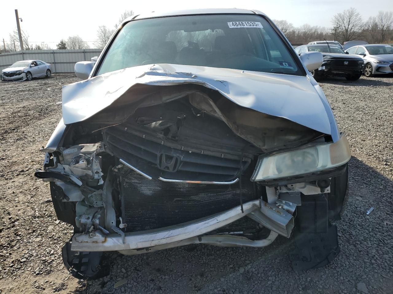 2004 Honda Odyssey VIN 5FNRL18054B042812 Copart auction photo, front end / side damage thumbnail 5