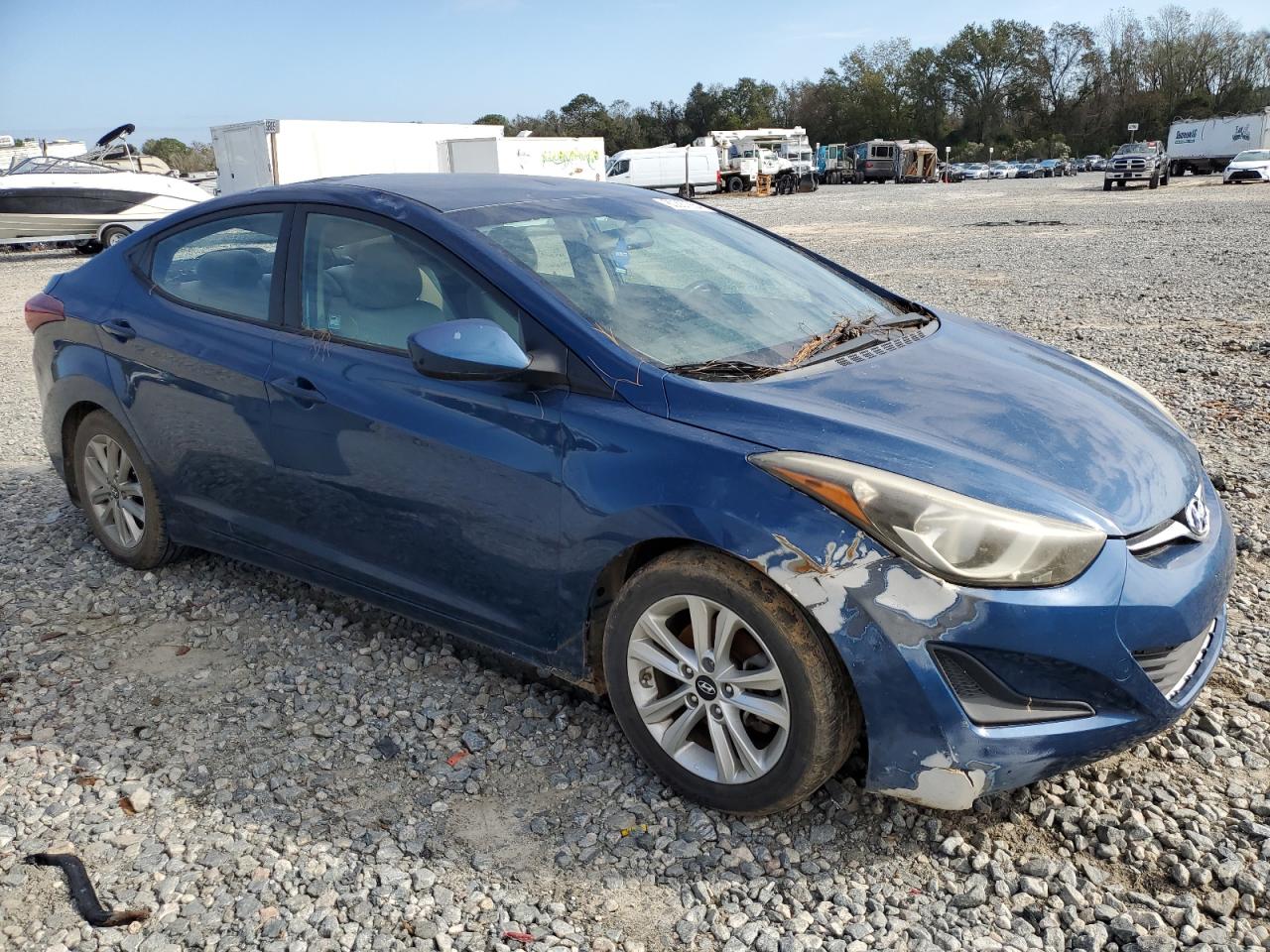 2015 Hyundai Elantra VIN KMHDH4AE8FU222262 Copart auction photo, all over damage thumbnail 4