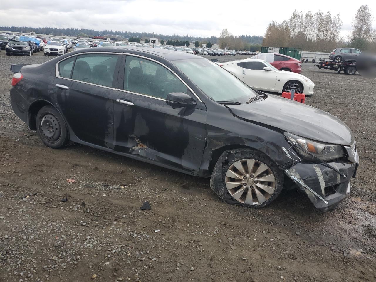 2015 Honda Accord VIN 1HGCR2F81FA263467 Copart auction photo, front end / side damage thumbnail 4
