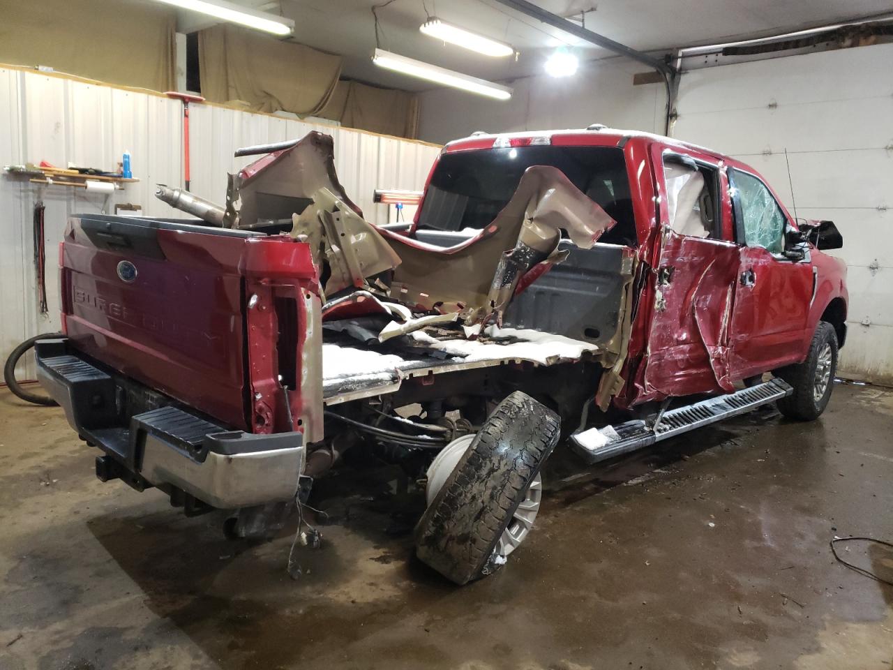 2022 Ford F350 VIN 1FT8W3BN6NED48486 Copart auction photo, all over damage thumbnail 3