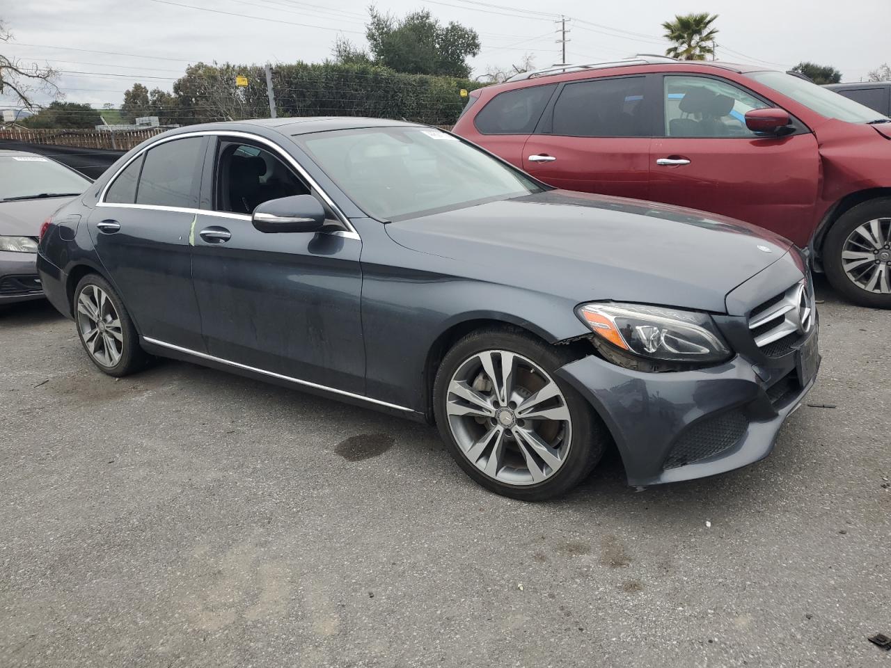 2015 Mercedes-Benz C-klasse VIN 55SWF4JB8FU045146 Copart auction photo, front end / rear end damage thumbnail 4
