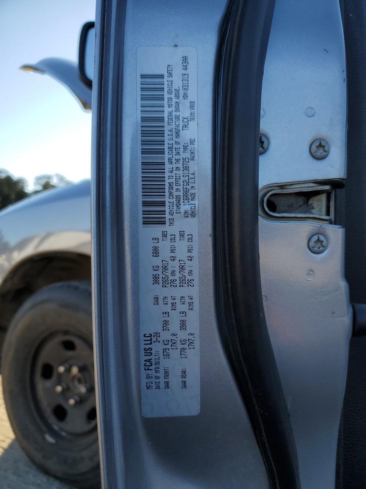 2020 RAM 1500 VIN 1C6RR6FG2LS138725 Copart auction photo, front end / top/roof damage thumbnail 13