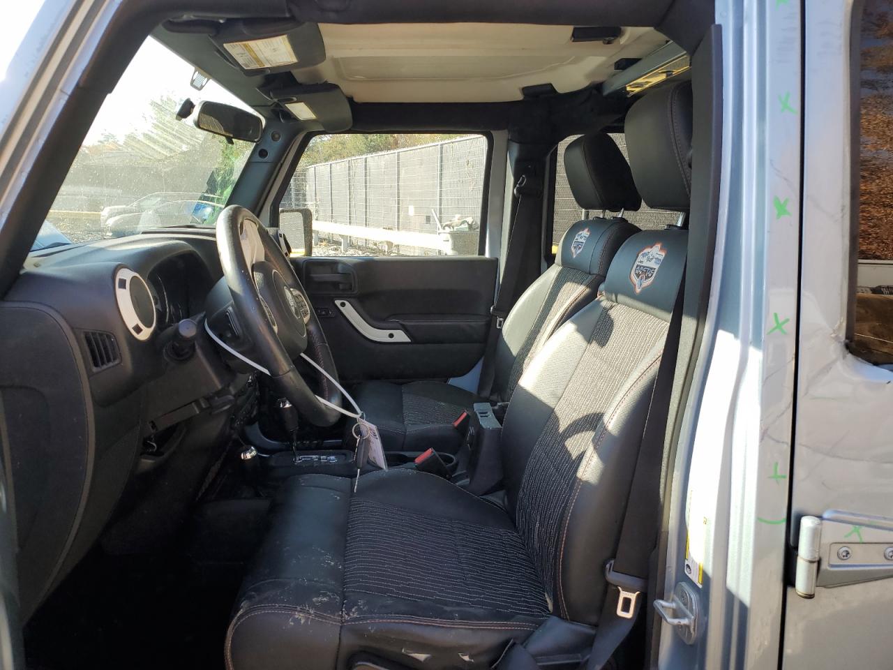2012 Jeep Wrangler VIN 1C4BJWEG8CL148382 Copart auction photo, side damage thumbnail 7