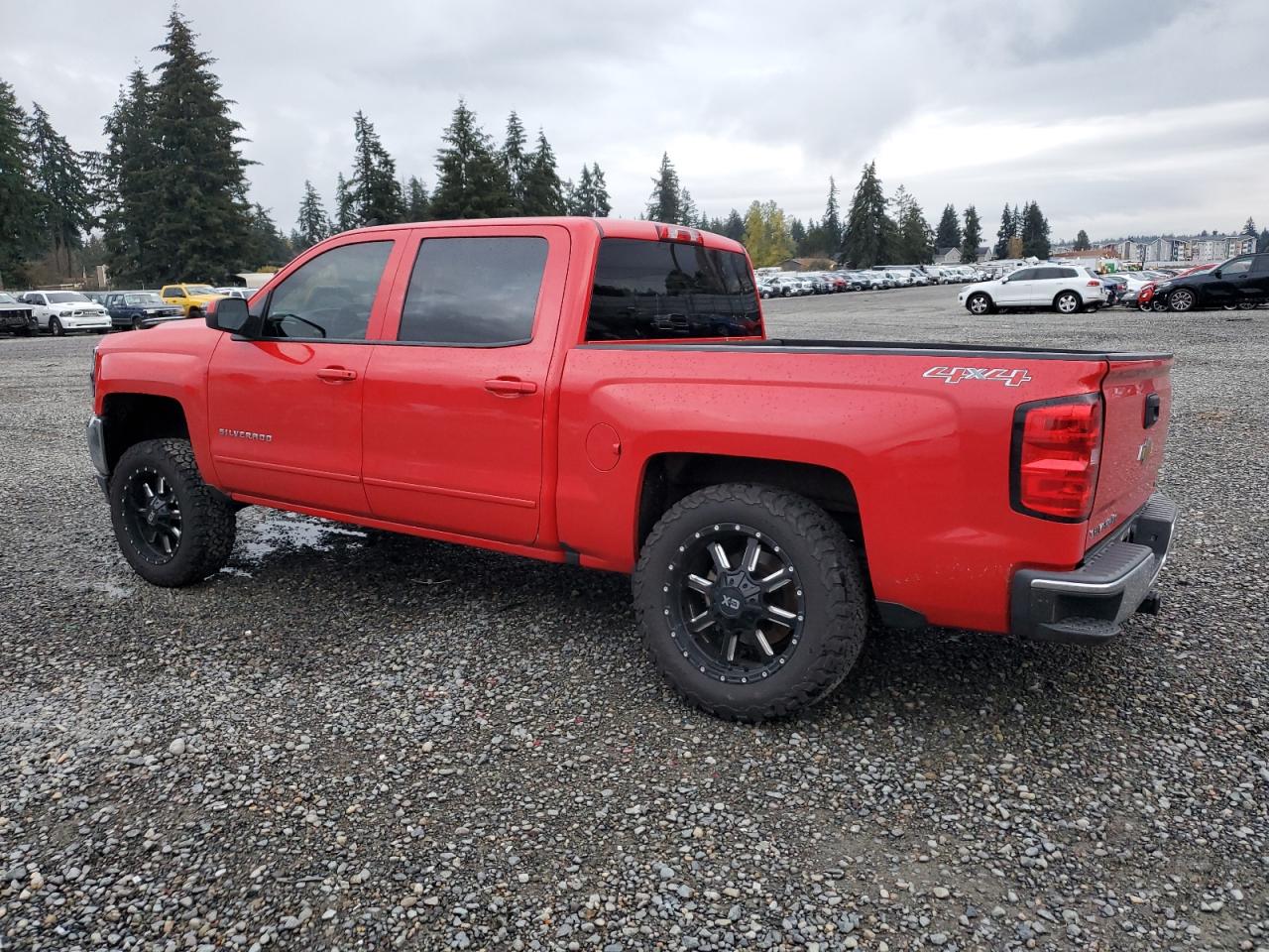 2017 Chevrolet Silverado VIN 3GCUKREC3HG515441 Copart auction photo, rear end / side damage thumbnail 2