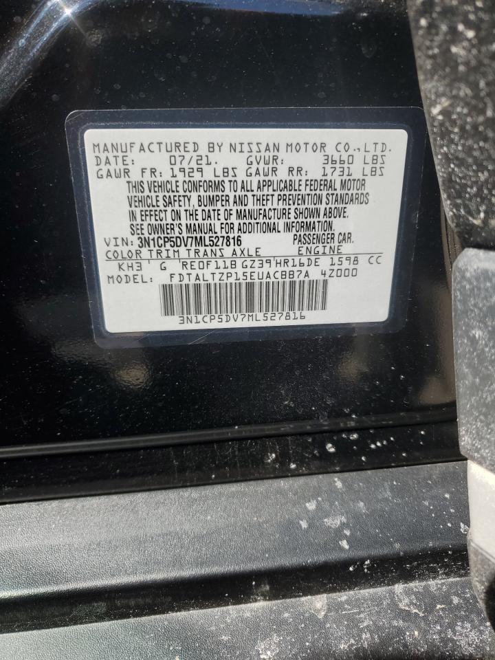 2021 Nissan Kicks VIN 3N1CP5DV7ML527816 Copart auction photo, front end damage thumbnail 15
