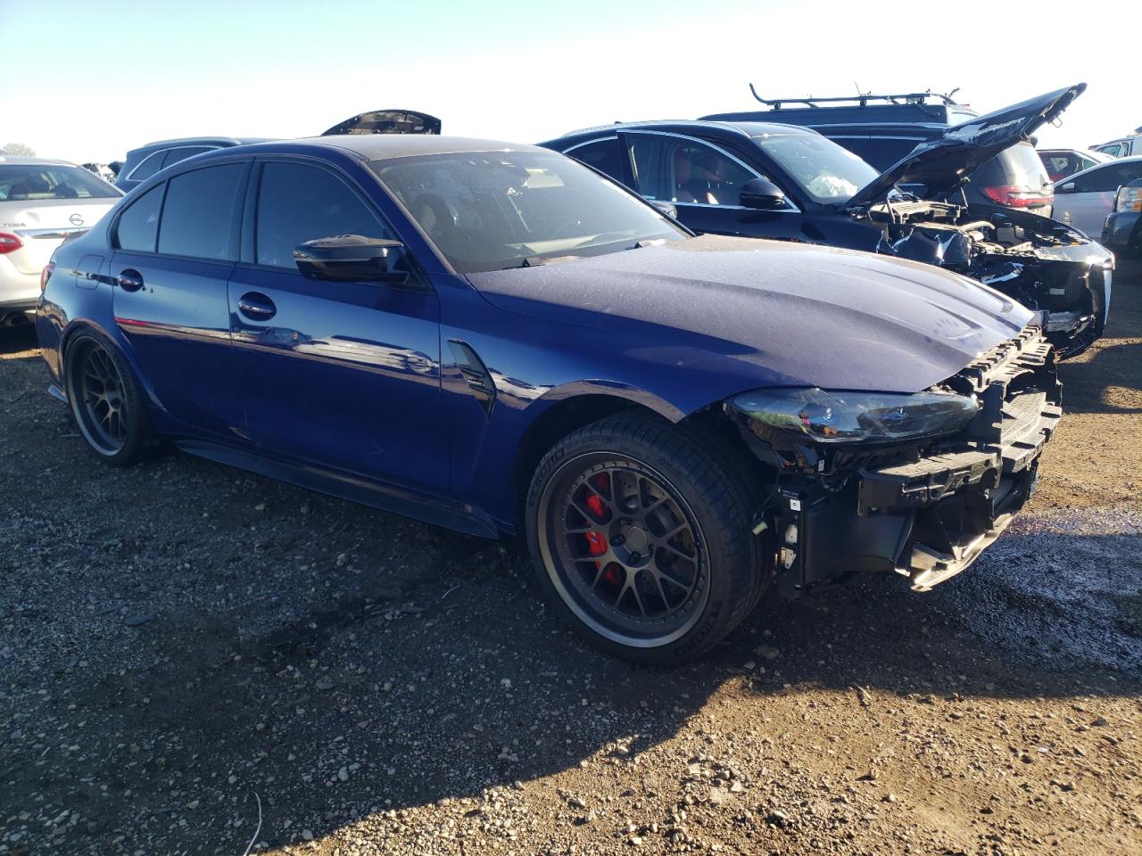 2023 BMW M3 VIN WBS43AY07PFN36690 Copart auction photo, front end / minor dent/scratches damage thumbnail 4