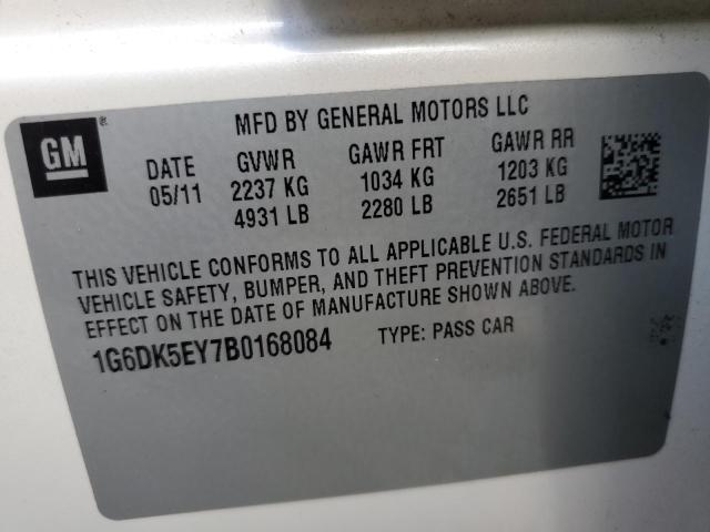 2011 Cadillac CTS VIN 1G6DK5EY7B0168084 Copart auction photo, minor dent/scratches damage thumbnail 12