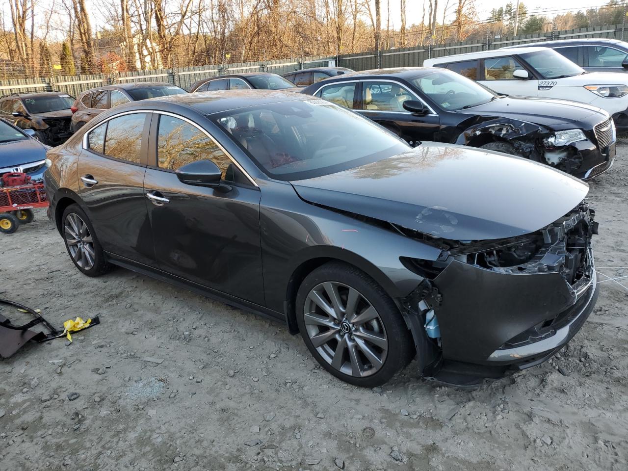 2021 Mazda 3 VIN JM1BPBBL2M1314711 Copart auction photo, front end / stripped damage thumbnail 4