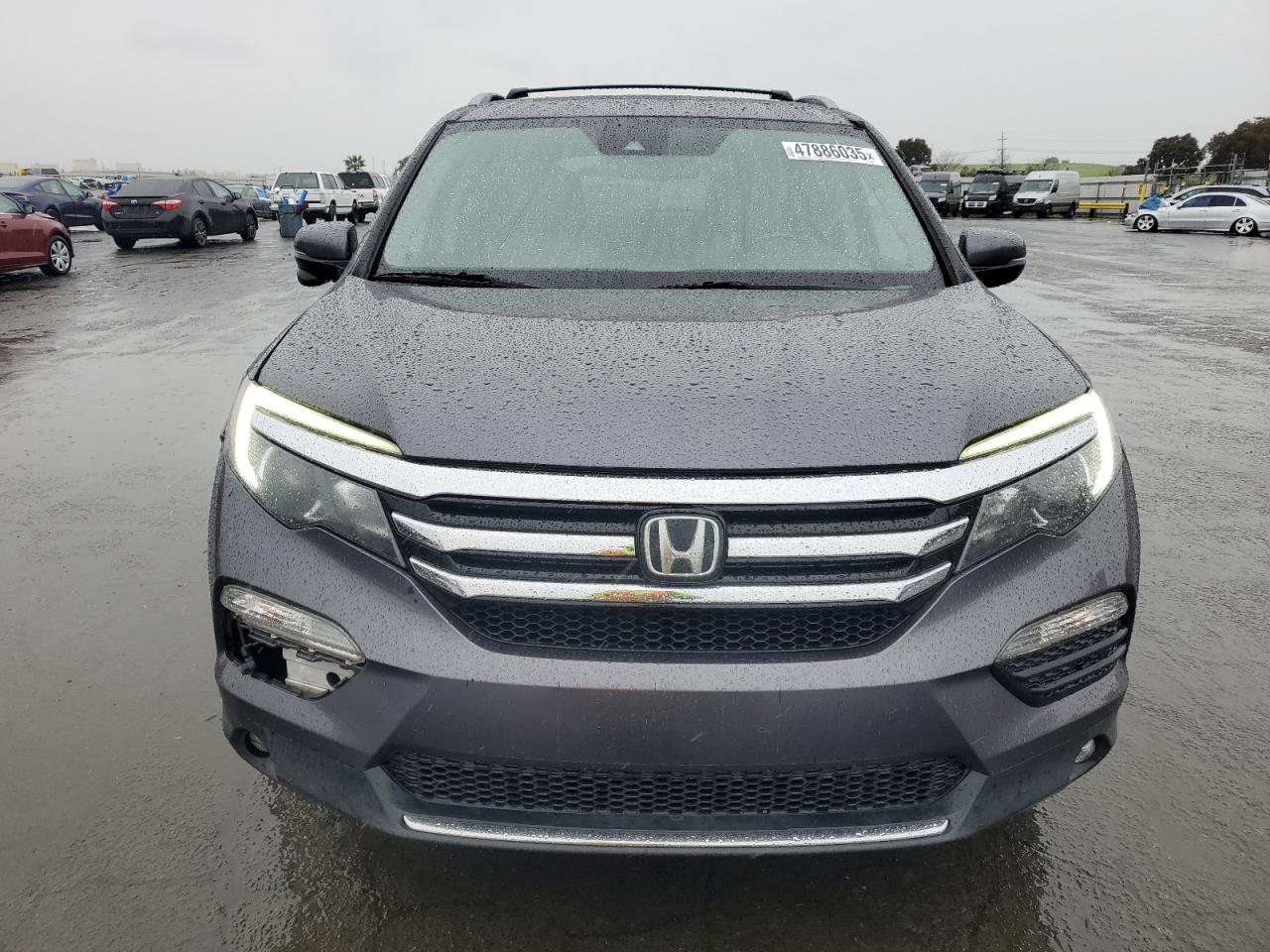 2016 Honda Pilot VIN 5FNYF6H97GB065169 Copart auction photo, front end / undercarriage damage thumbnail 5