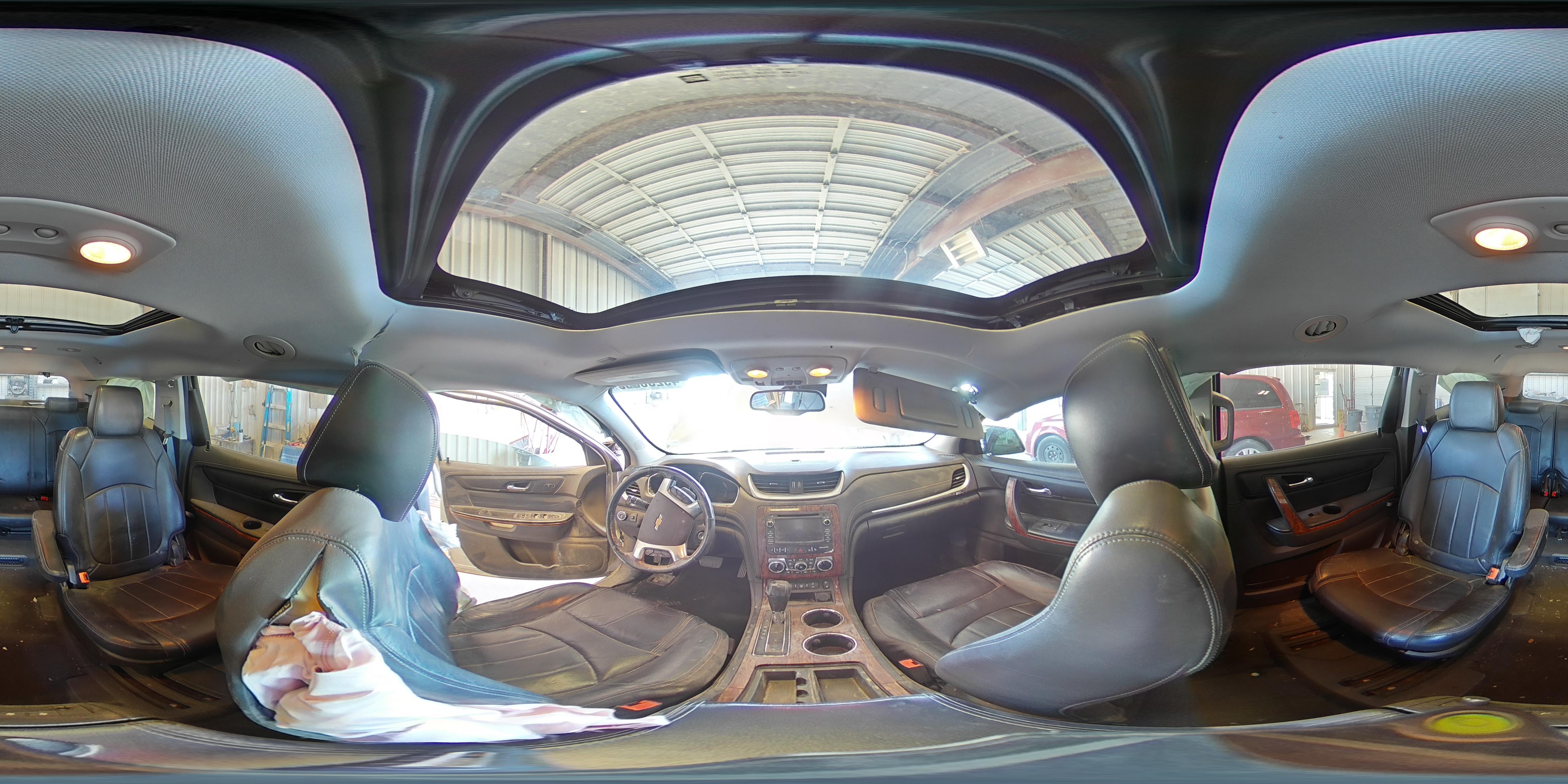 2014 Chevrolet Traverse VIN 1GNKRJKD2EJ181292 Copart auction photo, front end / hail damage thumbnail 13